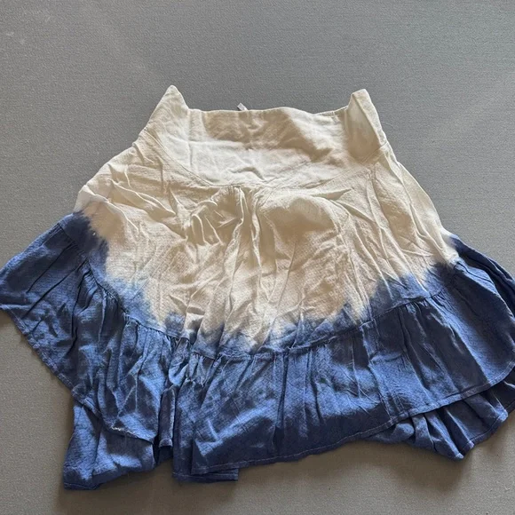 Free People Ombre A-Line Skirt in Blue and White - Picture 1 of 4